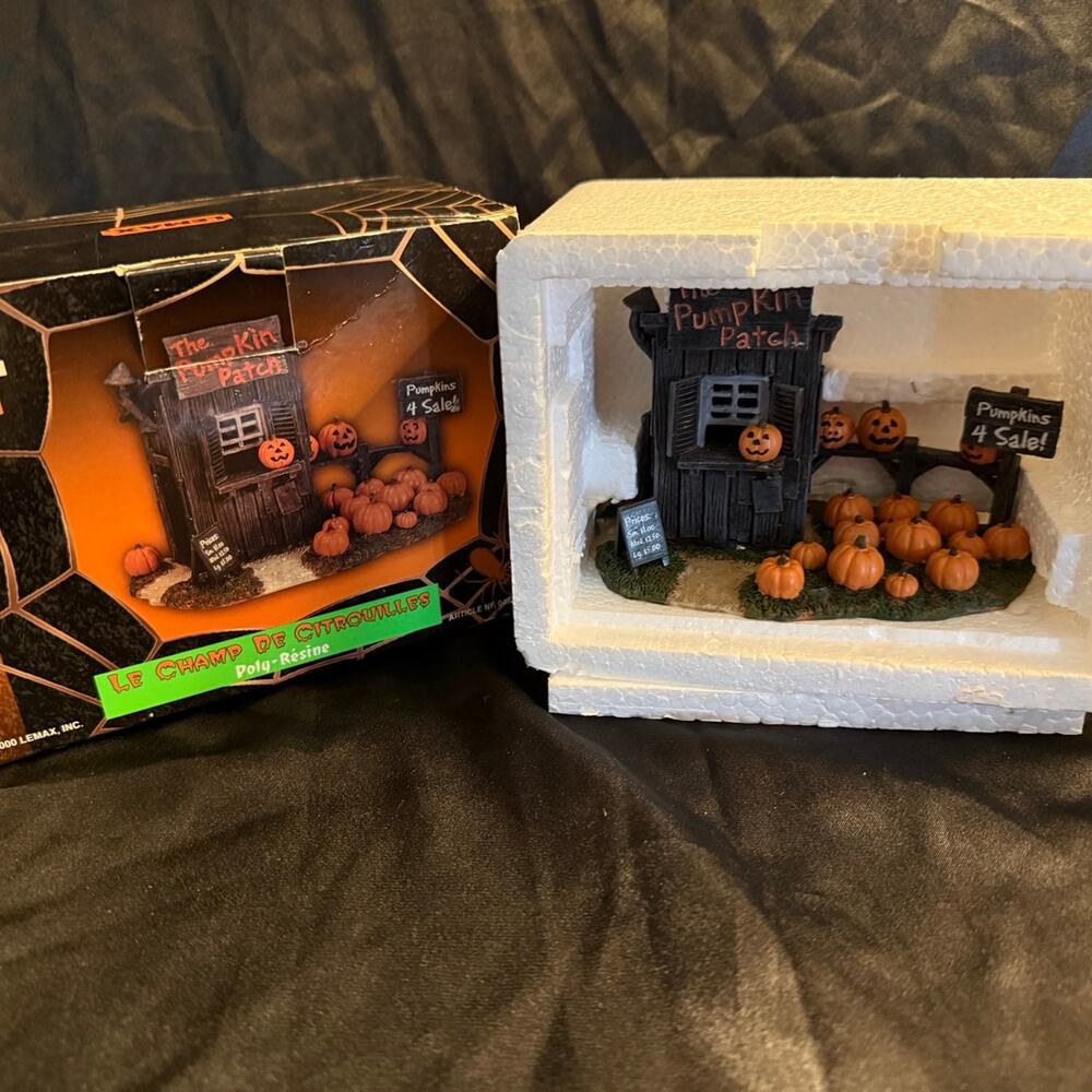 Vintage 2003 LEMAX Spooky Town Collection ‘The Pumpkin Patch’ Halloween NIB